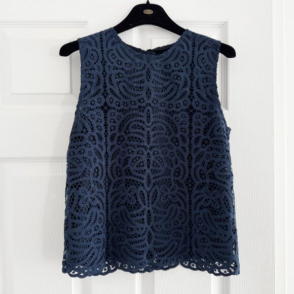 Jenni Kayne Sleeveless Navy Lace Top, size XS - Picture 2 of 5